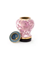 Blush Pink & White Floral Cloisonne Keepsake Urn - Image 2