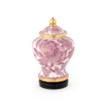 Blush Pink & White Floral Cloisonne Keepsake Urn