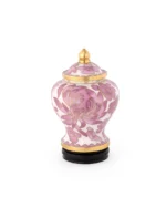 Blush Pink & White Floral Cloisonne Keepsake Urn