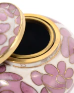 Blush Pink & White Floral Cloisonne Keepsake Urn - Image 3