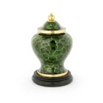 Forest Green Floral Cloisonne Keepsake Urn