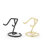 Black and gold metal display stands for Cloisonne Heart Keepsake Urn.