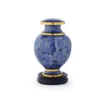 Royal Blue Floral Cloisonne Keepsake Urn