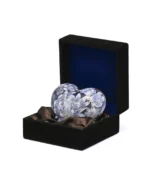 Royal Blue Floral Cloisonne Heart Keepsake Urn in premium gift box