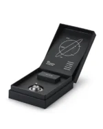 Black presentation gift box for Royal Memorials satin titanium cremation necklace