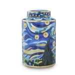 Starry Night Sky Cloisonne Cremation Urn