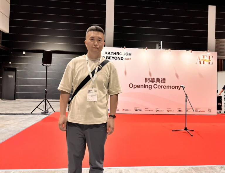 James Wei, founder of Royal Memorials, at the Asia Funeral and Cemetery Expo in Hong Kong