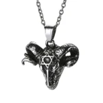 Ram Head Stainless Steel Keepsake Necklace
