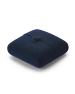 Closed luxury navy blue velvet presentation box for cremation necklace