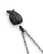 Screw-in Top Bail with rubber gasket removed from black angel wing urn necklace for ashes