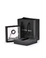 Circle of Life cremation necklace displayed in a presentation frame with gift packaging