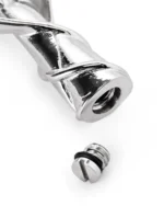 Bottom screw opening and rubber gasket on guardian angel urn necklace for ashes
