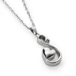 Infinity Heart Urn Necklace for Ashes