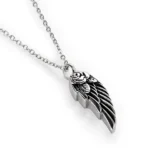 Rose Angel Wing Cremation Necklace for Ashes