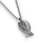 Silver Angel Wing Urn Necklace for Ashes