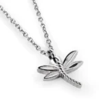 Silver Dragonfly Urn Necklace for Ashes