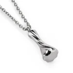 Twisted Bar Cremation Necklace for Ashes