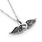 Winged Heart Urn Necklace for Ashes