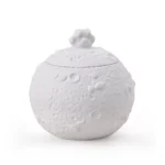 White Moon Surface Ceramic Pet Urn for Ashes